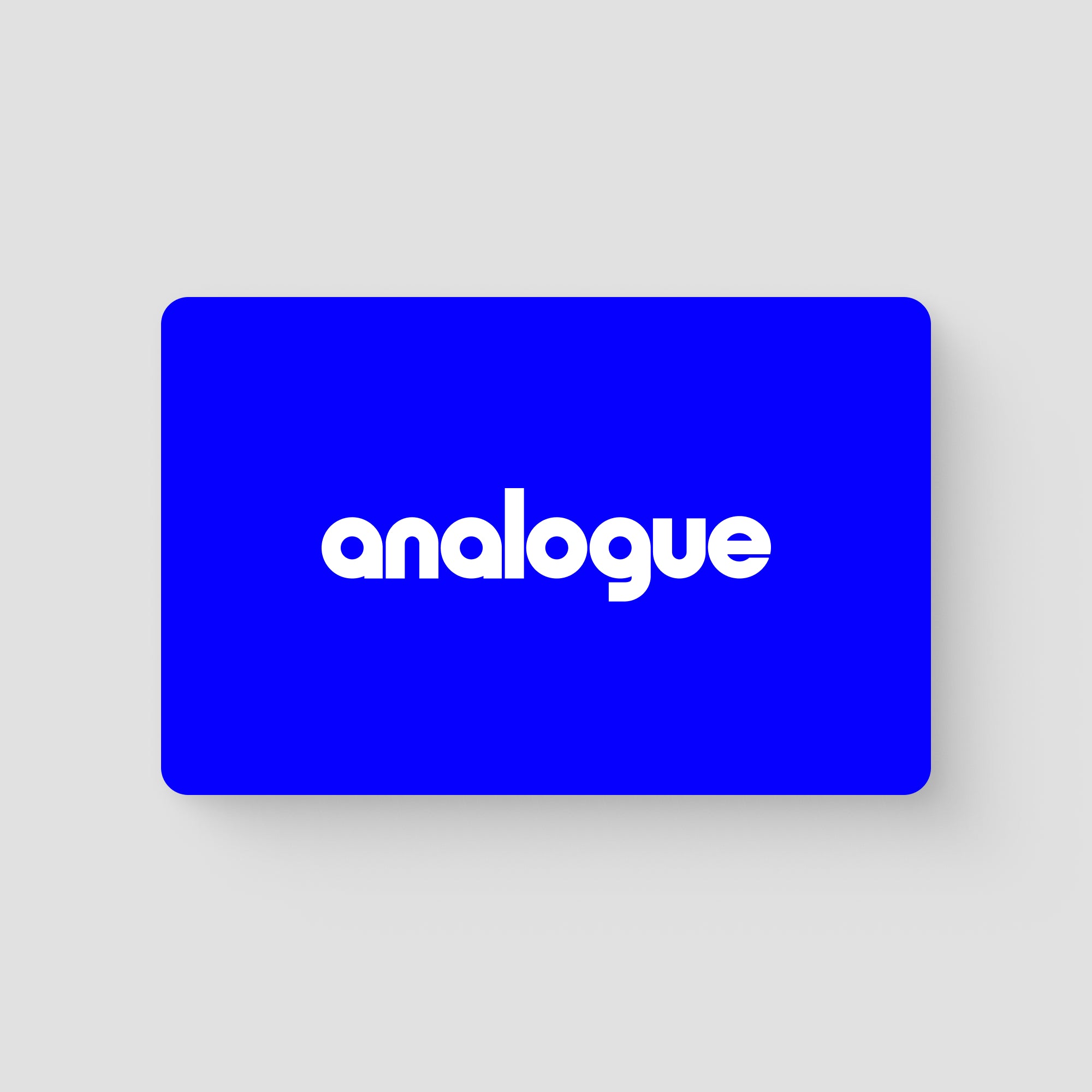 Analogue Giftcard